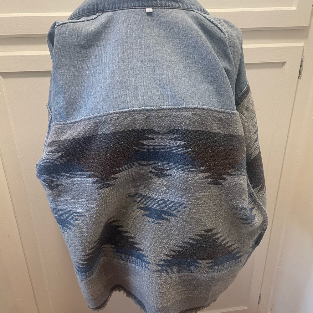 Denim Aztec Overshirt - Picture 5 of 5